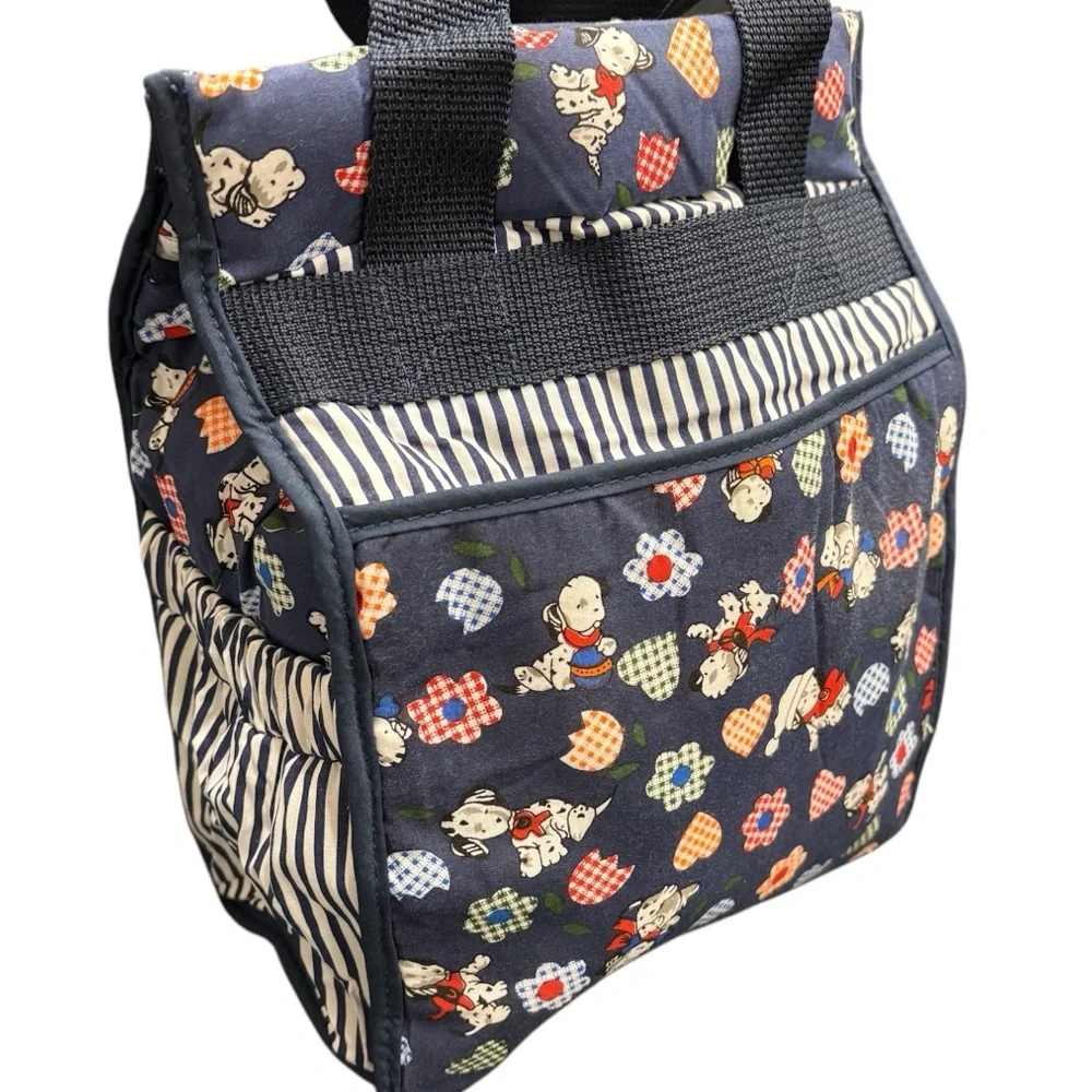 Cute+compact vintage EK diaper bag, bottle carrier